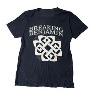 BREAKING BENJAMIN TOUR SHIRT 2015 L LARGE BLACK MENS TSHIRT RARE VINTAGE CLASSIC